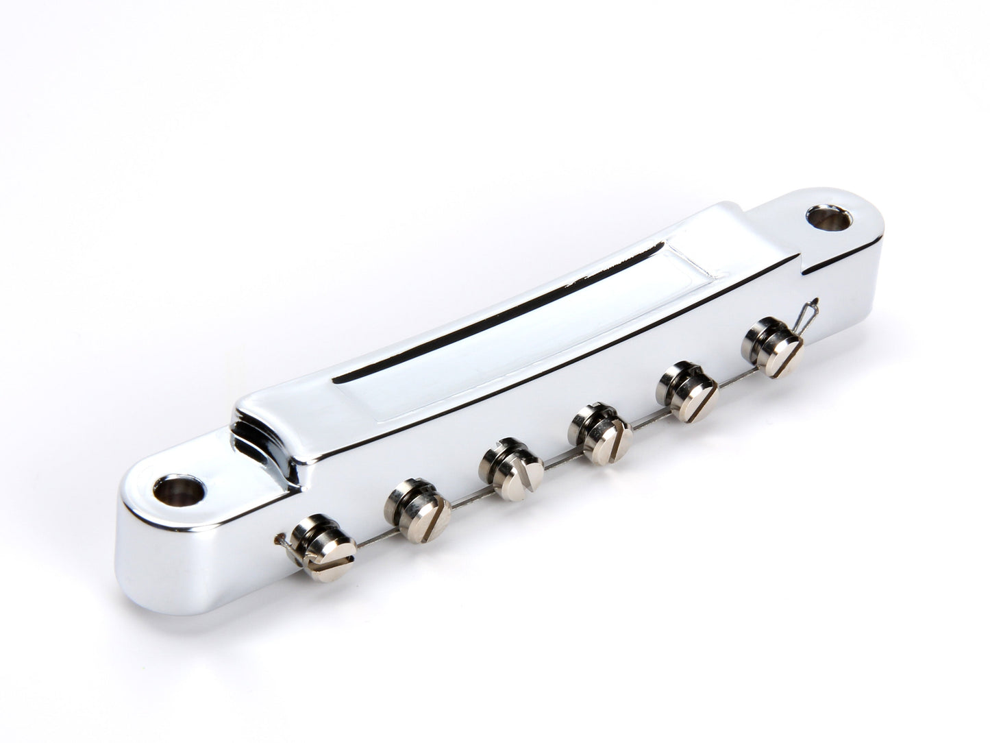 Wired ABR-1 bridge, zinc with zinc saddles, chrome plated, underside