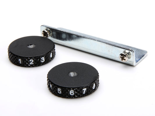 Music City Bridge Numbered Roller Knobs with Fender Bracket, for Jaguar