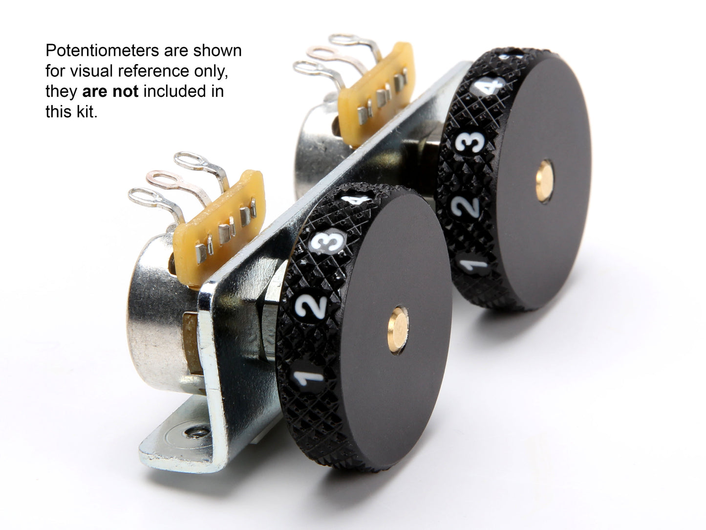 Music City Bridge Numbered Roller Knobs with Fender Bracket, for Jaguar