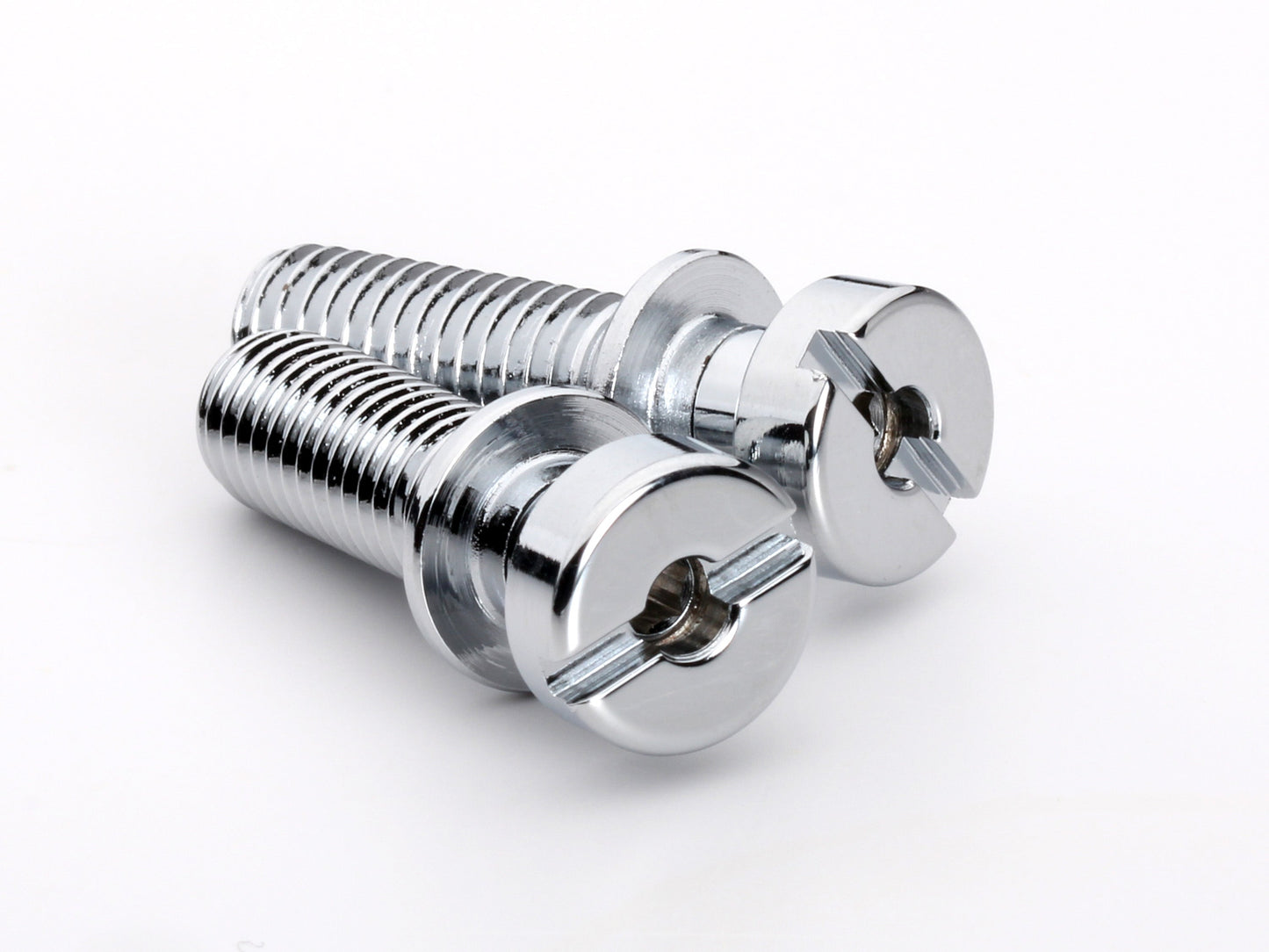 Locking stud set for stopbar or wraparound bridge, M8 thread, 25/32" thread length, standard head, chrome, view 4