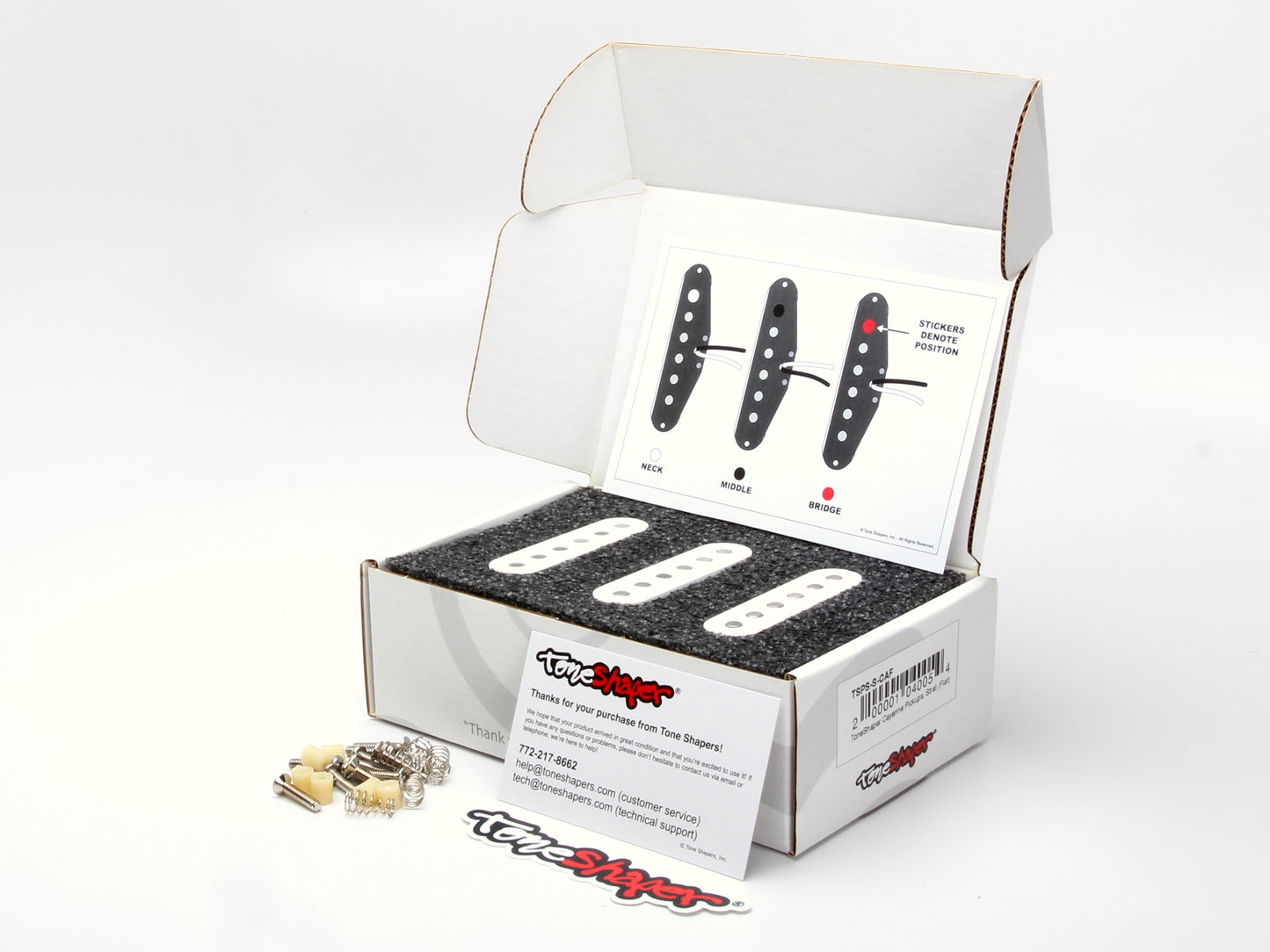 Cayenne Non-Staggered Strat Pickups in Box