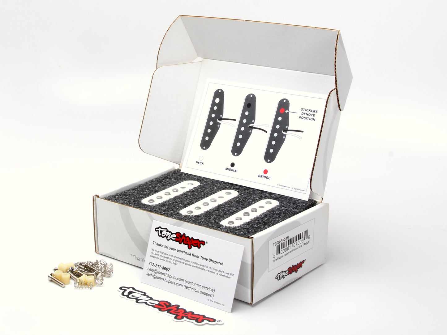 Cayenne Staggered Strat Pickups in Box