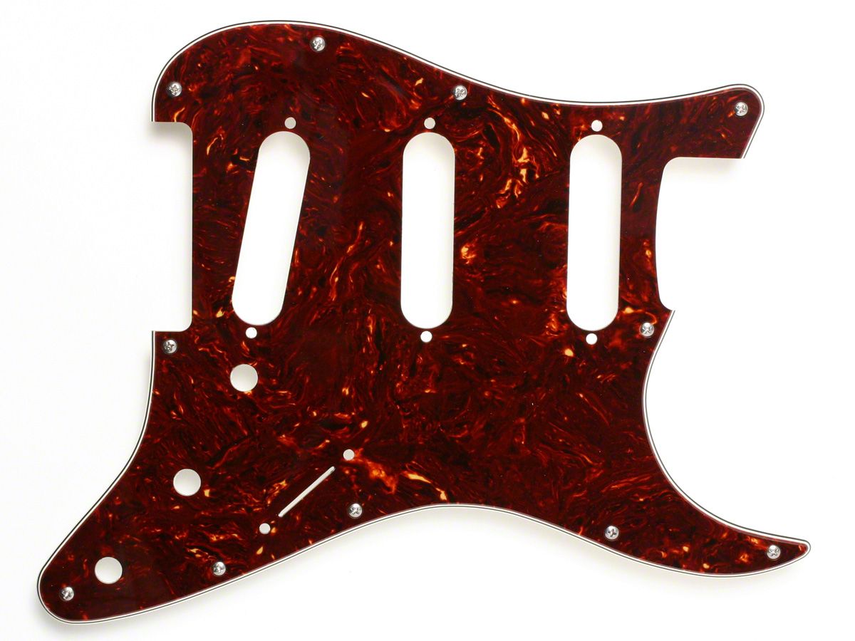 Fender Pickguard, Strat, Modern 11-Hole, Tortoise Shell