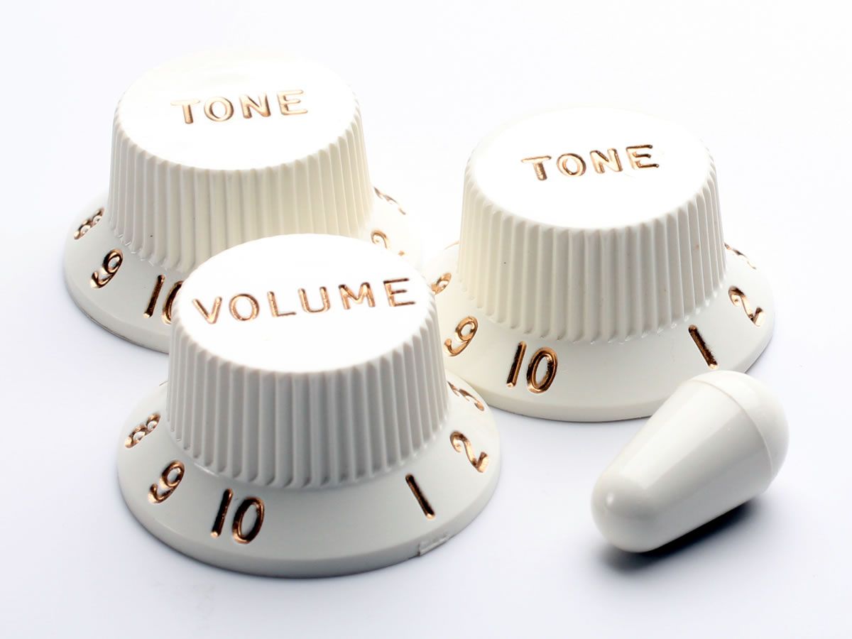 Fender Knob Set, Strat, Parchment