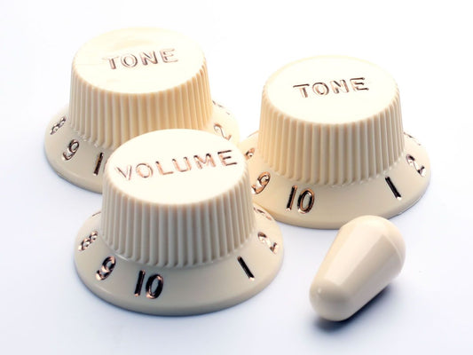 Fender Knob Set, Strat, Aged White