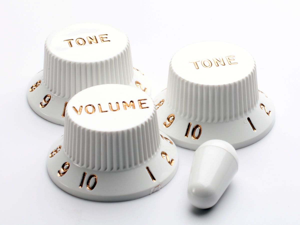 Fender Knob Set, Strat, White