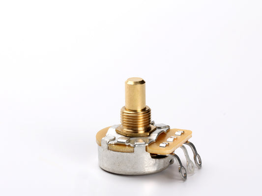 CTS 500k Audio Pot, Solid Shaft, 1/4" Thread Length, for Telecaster - front