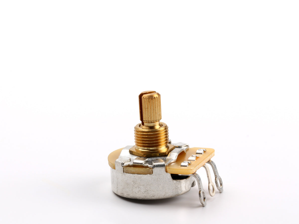 CTS 1M Audio Pot, Split Shaft, 1/4" Thread Length, for Jazzmaster - front