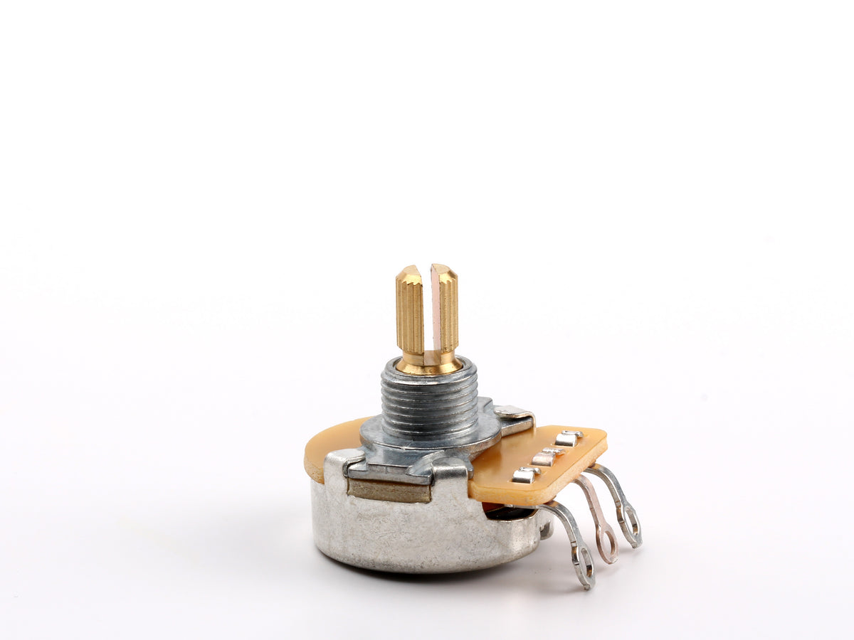 CTS 1M Linear Pot, Split Shaft, 1/4" Thread Length, for Jazzmaster - front