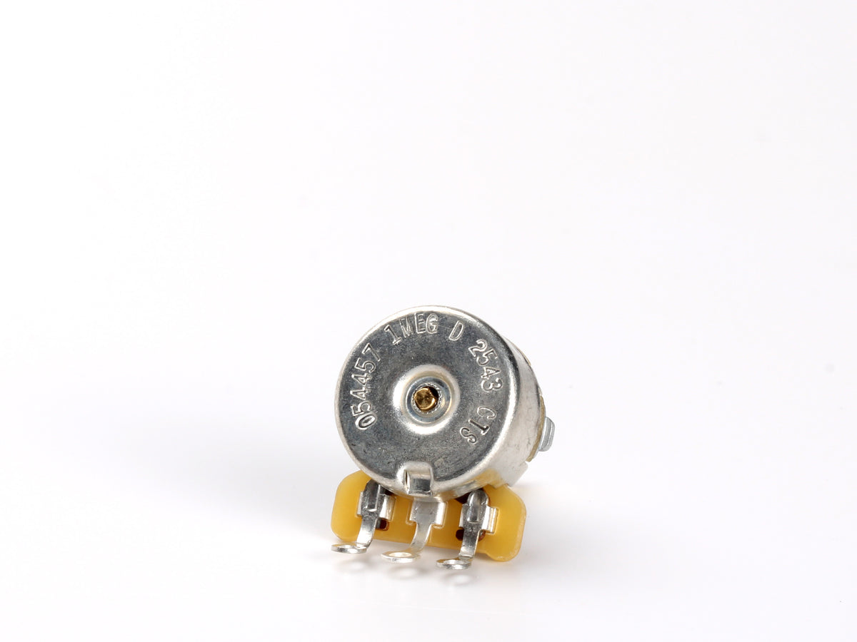CTS 1M Linear Mini Pot, Bracket Mount, for Jazzmaster & Jaguar - back, showing lugs and label