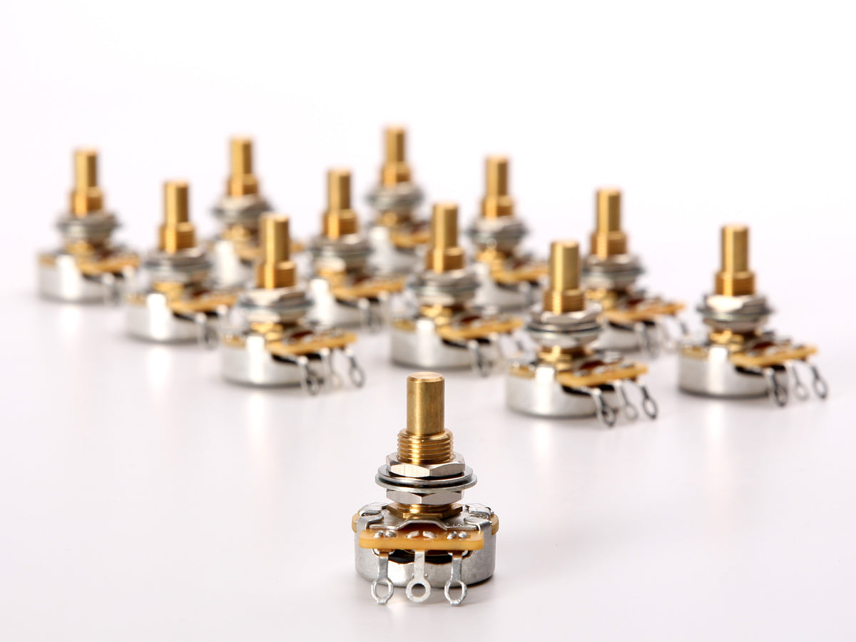 CTS 500k Audio Pot, Solid Shaft, 1/2" Thread Length, 12-Pack - pack: all 12 pots