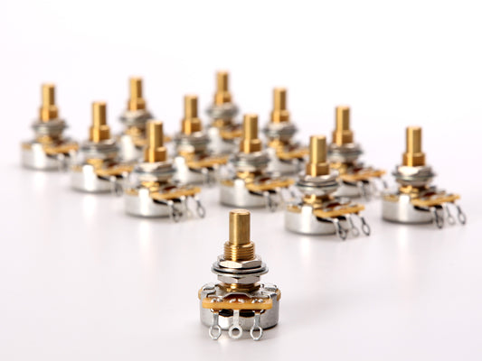 CTS 500k Audio Pot, Solid Shaft, 1/2" Thread Length, 12-Pack - pack: all 12 pots