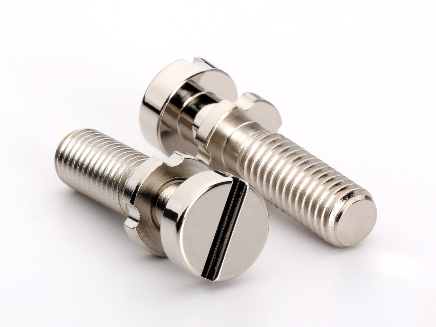 Music City Bridge locking stud set in polished nickel, metric M8 threads