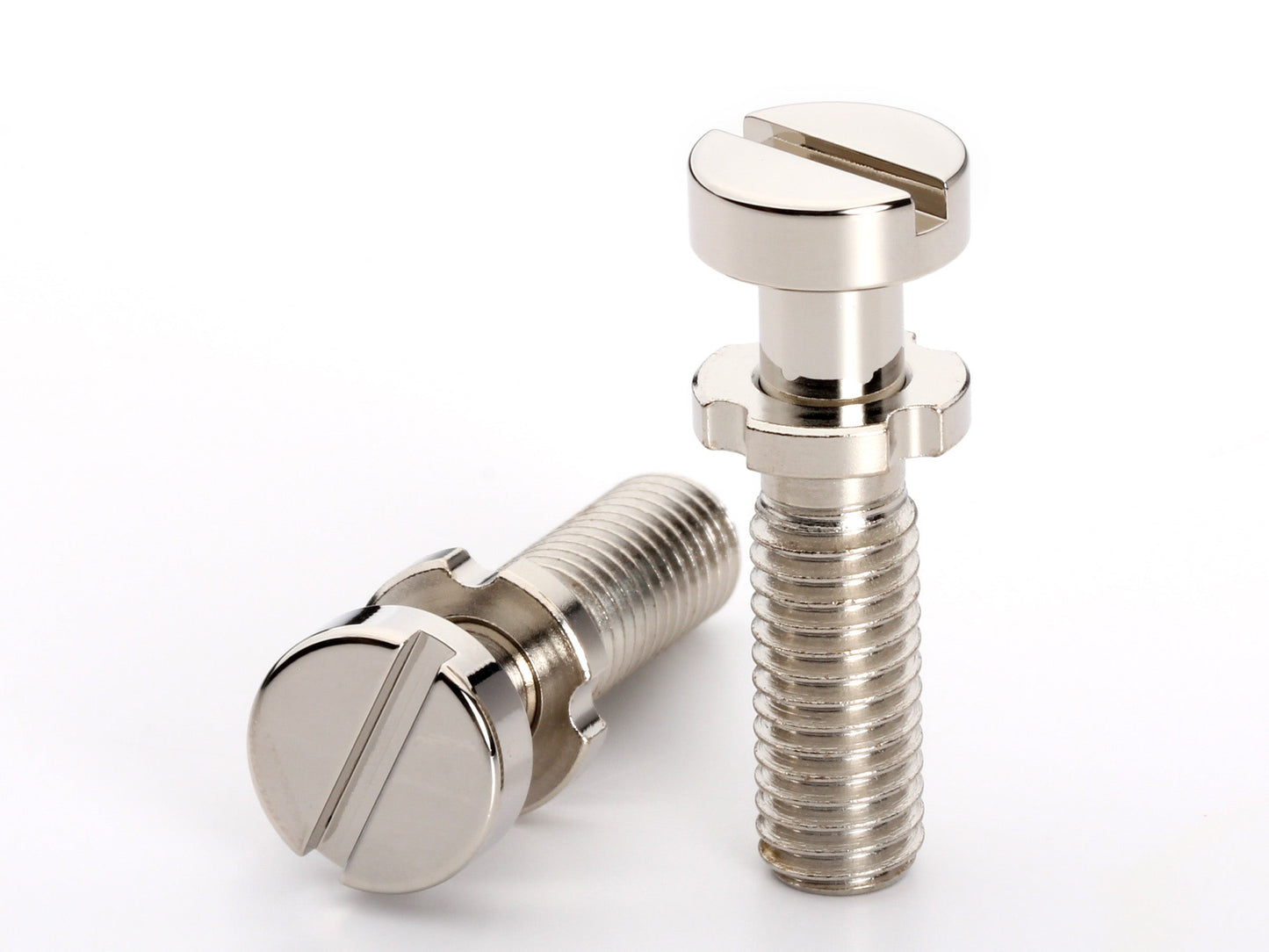 Music City Bridge locking stud set in polished nickel, metric M8 threads