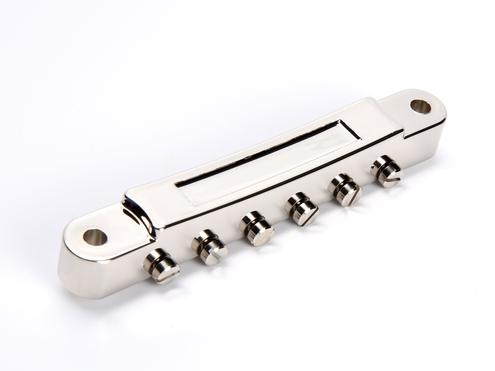 Non-wired ABR-1 bridge, zinc with zinc saddles, nickel plated, underside