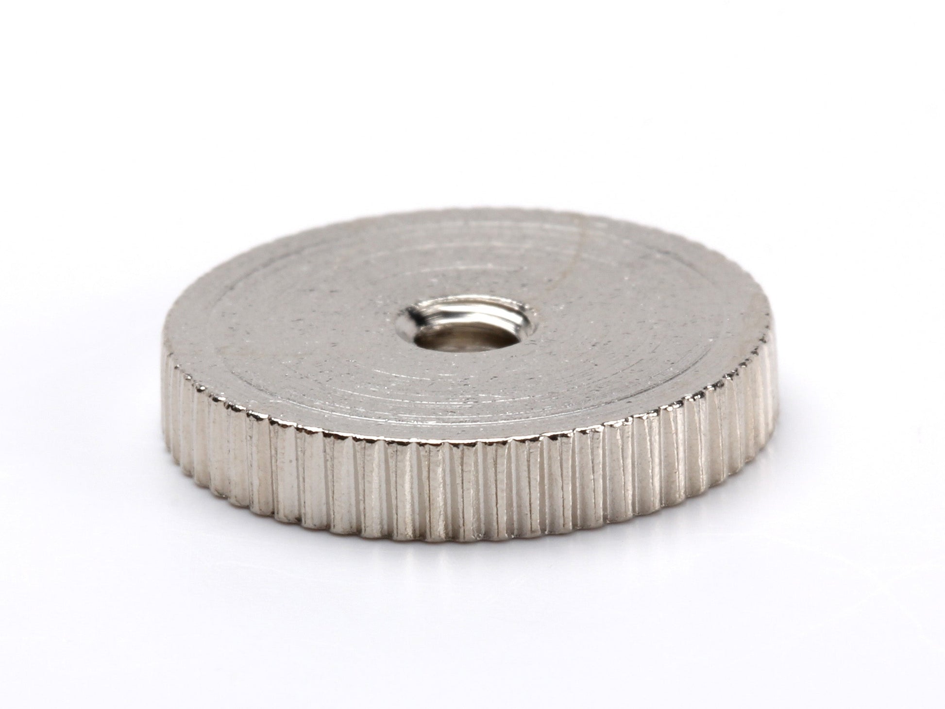 OEM thumbwheel set for ABR-1 bridge, 6-32 thread, nickel plated brass, fine knurl, single