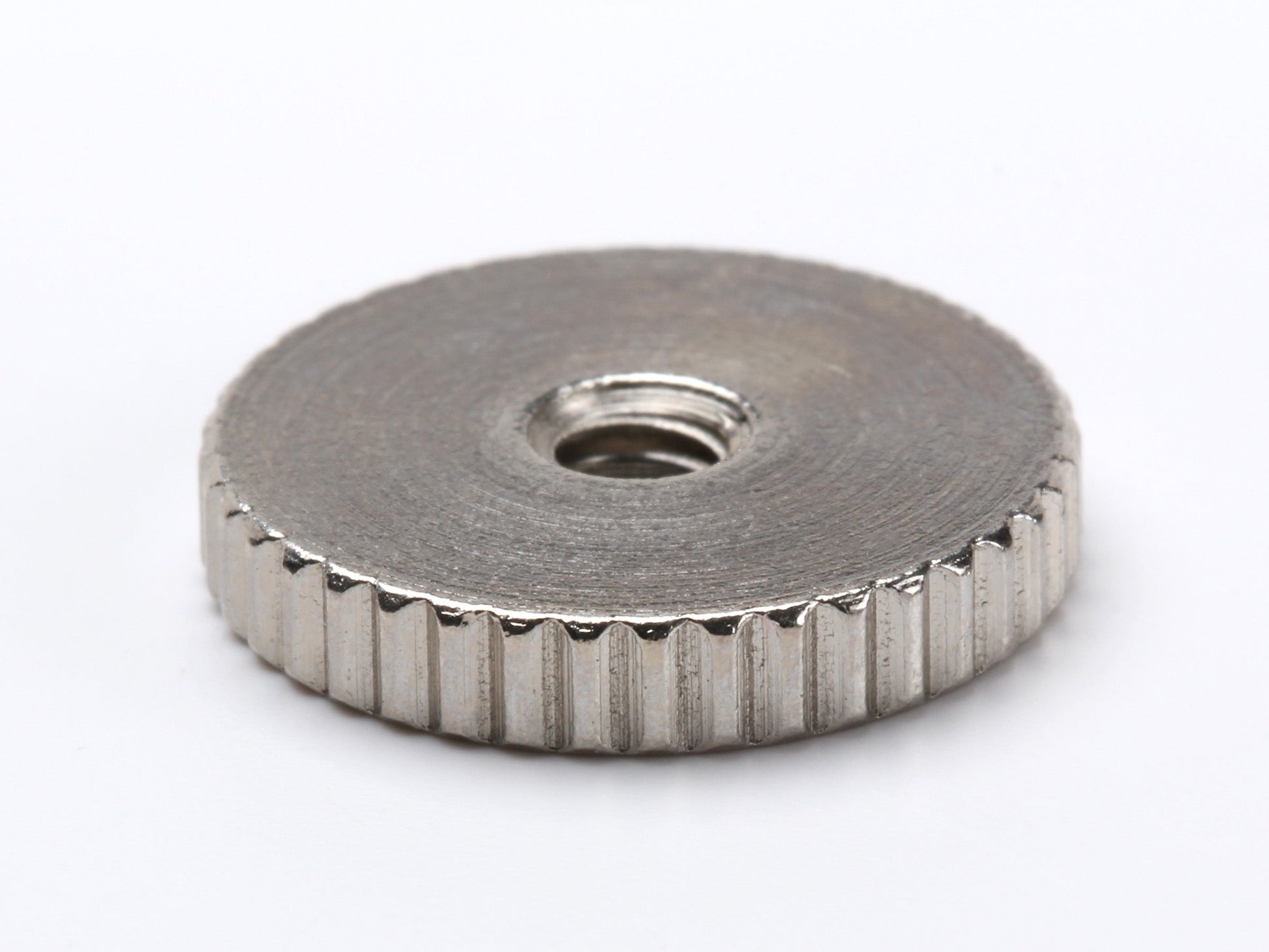 OEM thumbwheel set for ABR-1 bridge, 6-32 thread, nickel plated steel, coarse knurl, single