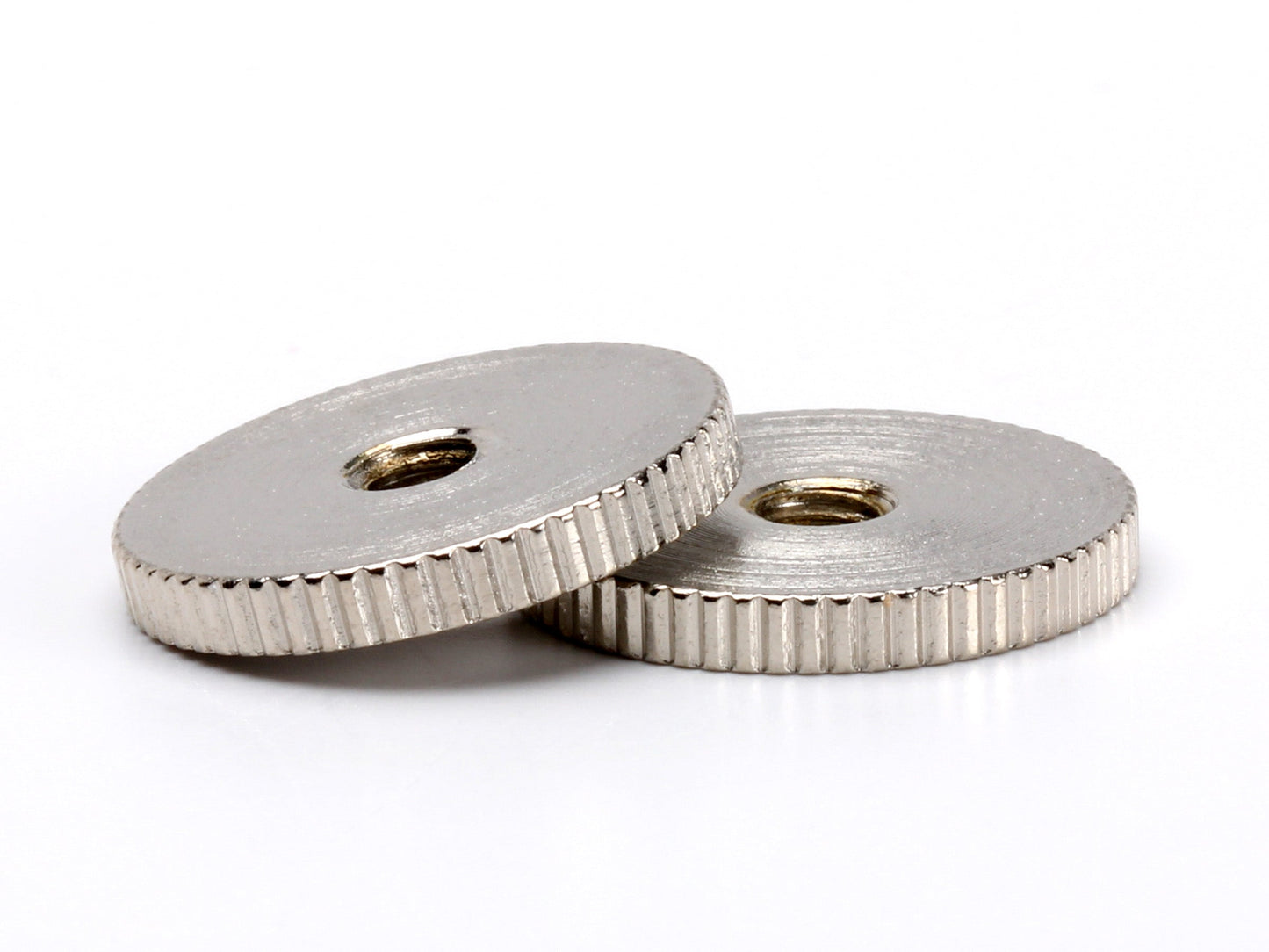 OEM thumbwheel set for ABR-1 bridge, 6-32 thread, nickel plated steel, thin vintage, pair