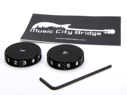 Music City Bridge Numbered Roller Knobs, for Jaguar & Jazzmaster