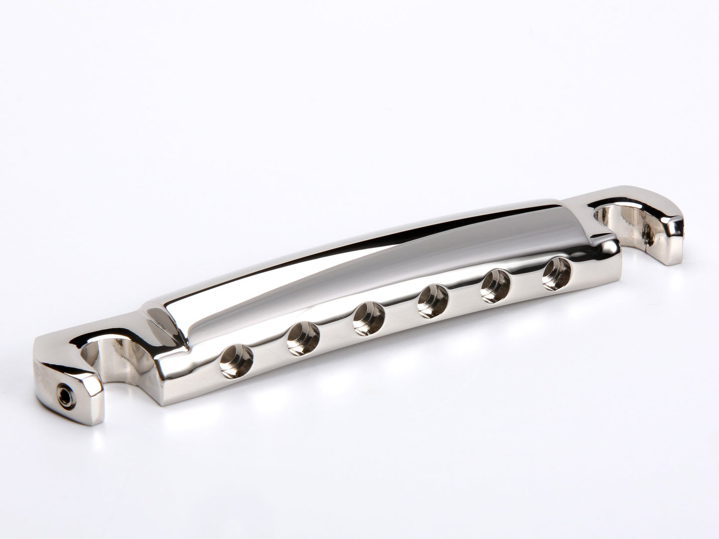 Pinnacle locking aluminum stopbar tailpiece, nickel, front