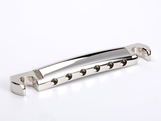 OEM aluminum stopbar tailpiece, nickel, front