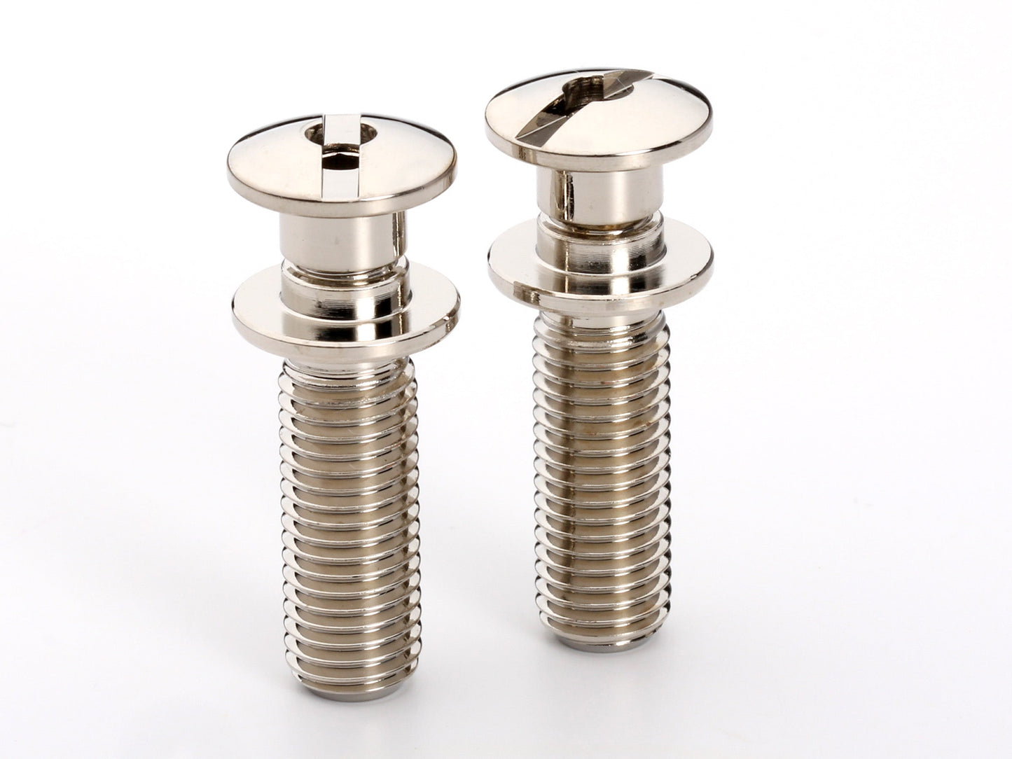 Locking stud set for stopbar or wraparound bridge, 5/16-24 thread, 25/32" thread length, button head, nickel, view 4