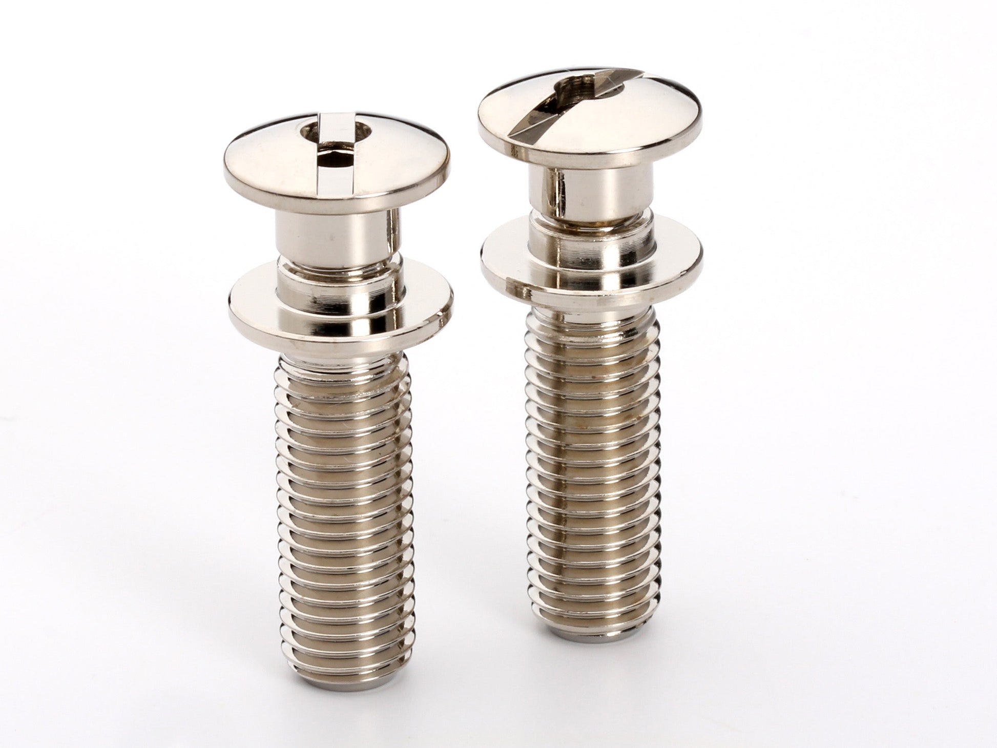 Locking stud set for stopbar or wraparound bridge, 5/16-24 thread, 25/32" thread length, button head, nickel, view 4