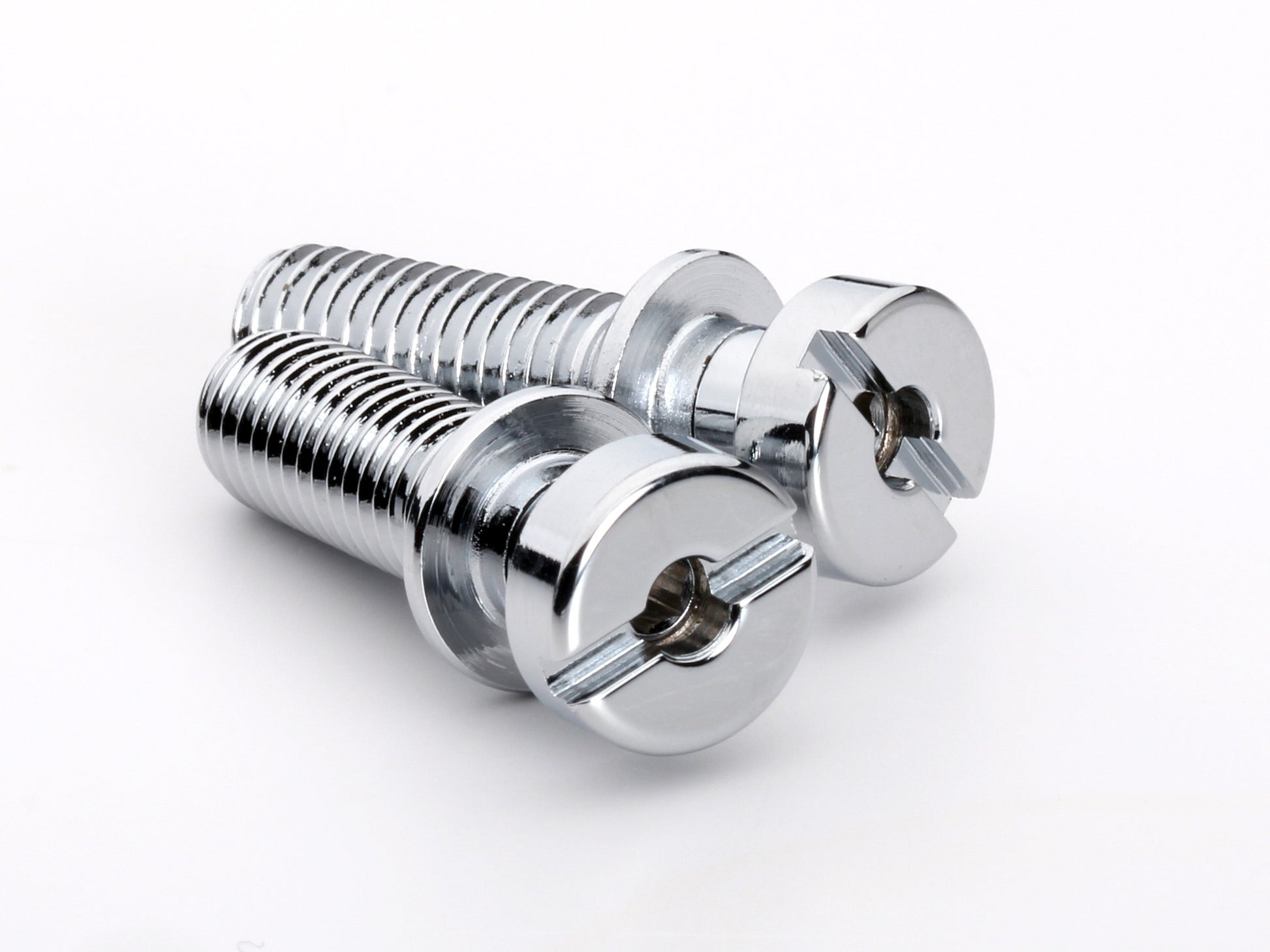 Locking stud set for stopbar or wraparound bridge, M8 thread, 25/32" thread length, standard head, chrome, view 4