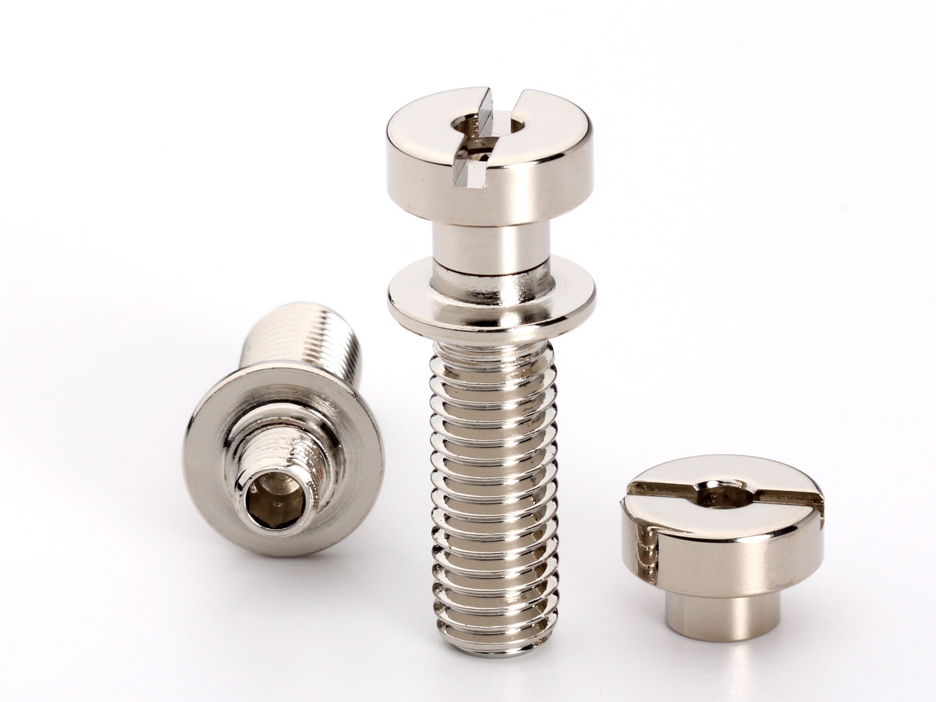 Locking Tailpiece Studs, Standard Head, M8, Steel, Nickel