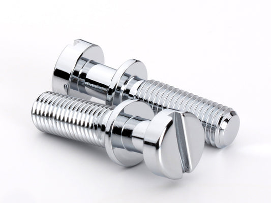 OEM stud set for stopbar or wraparound bridge, 5/16-24 thread, 25/32" thread length, chrome-plated brass, view 1