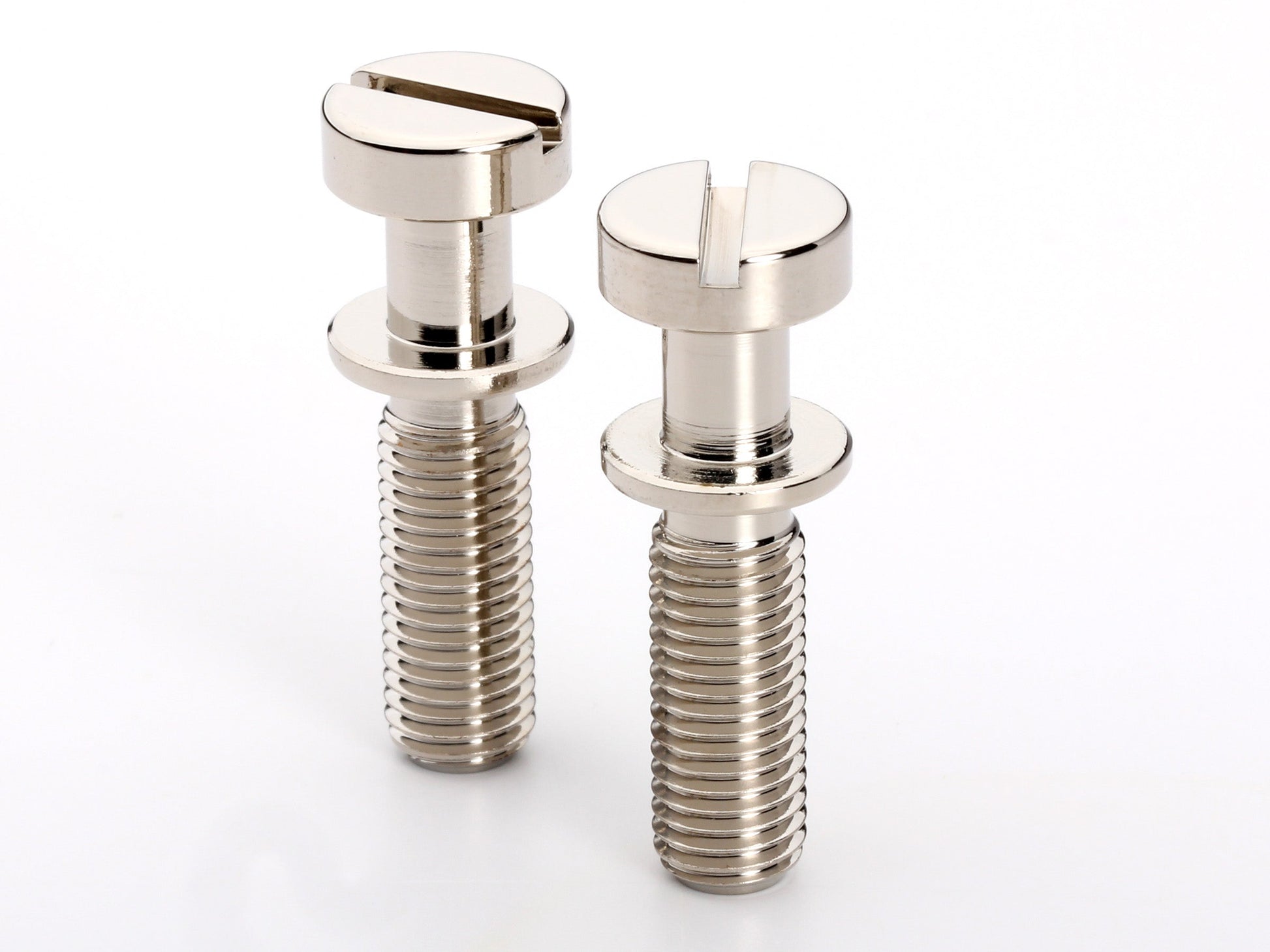OEM stud set for stopbar or wraparound bridge, 5/16-24 thread, 25/32" thread length, nickel-plated brass, view 2