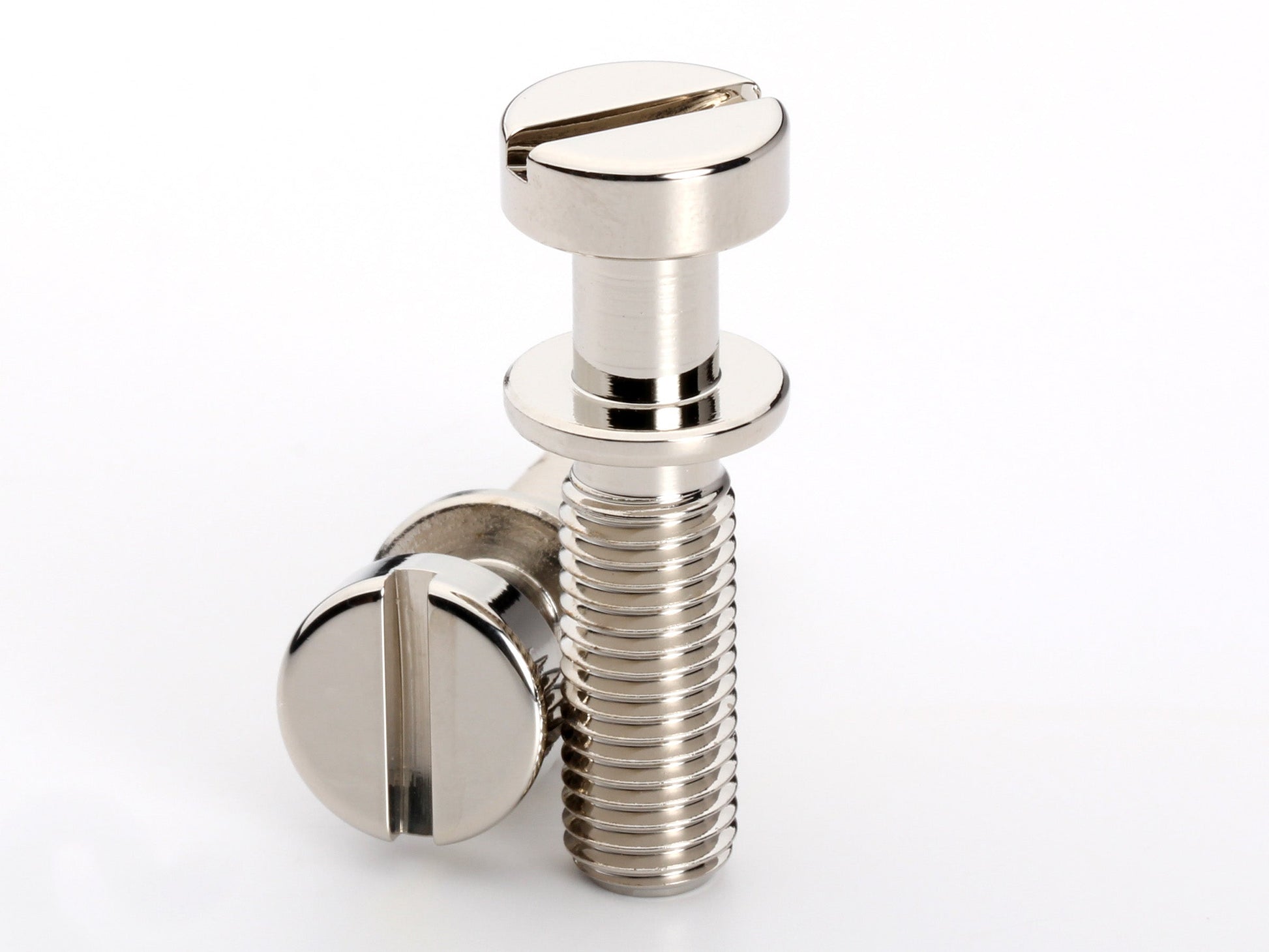 OEM stud set for stopbar or wraparound bridge, 5/16-24 thread, 25/32" thread length, nickel-plated brass, view 3