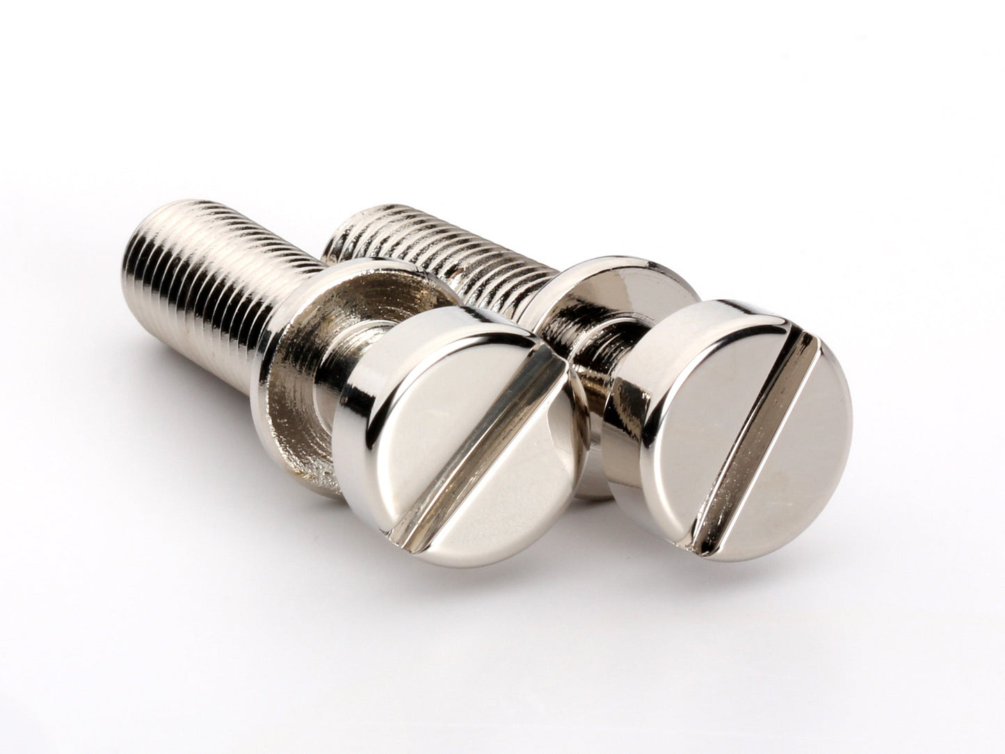 OEM stud set for stopbar or wraparound bridge, 5/16-24 thread, 25/32" thread length, nickel-plated brass, view 4