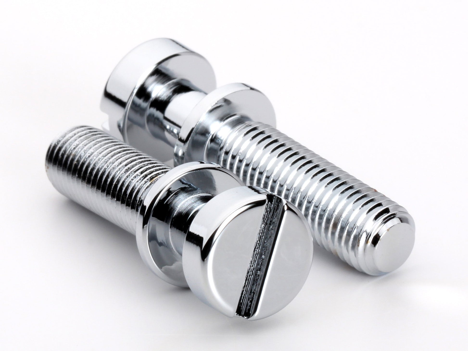 OEM stud set for stopbar or wraparound bridge, 5/16-24 thread, 15/16" thread length, chrome-plated brass, view 1