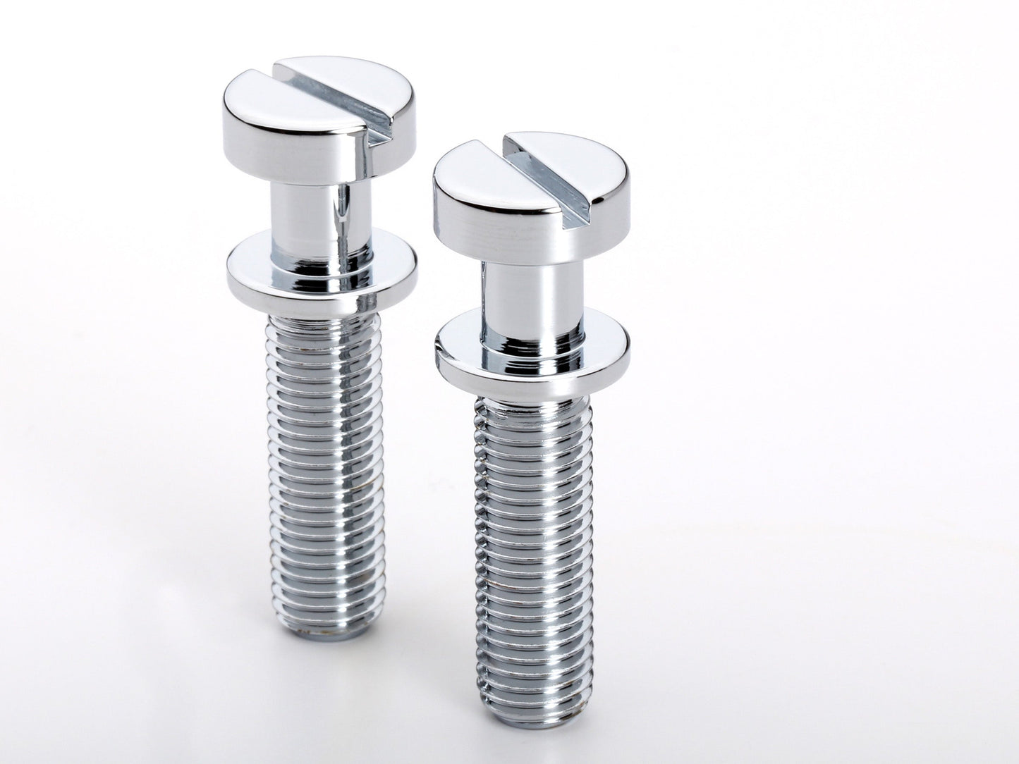 OEM stud set for stopbar or wraparound bridge, 5/16-24 thread, 15/16" thread length, chrome-plated brass, view 2