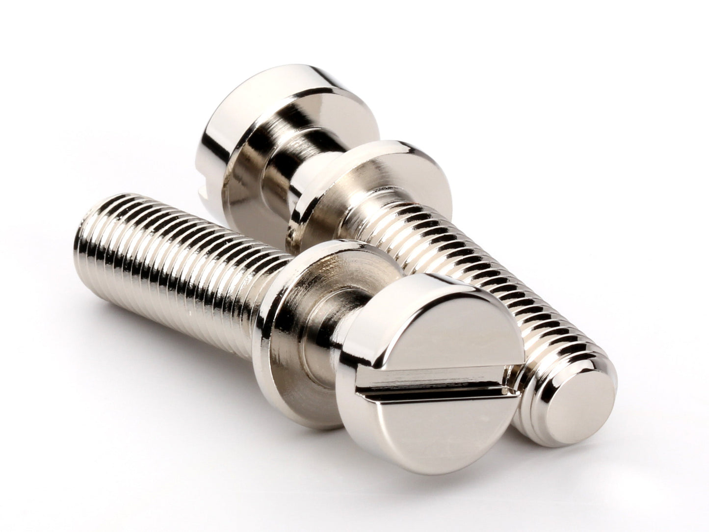 OEM stud set for stopbar or wraparound bridge, 5/16-24 thread, 15/16" thread length, nickel-plated brass, view 1