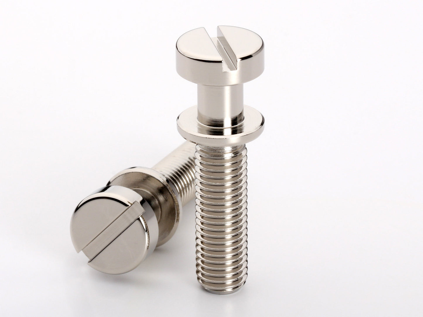 OEM stud set for stopbar or wraparound bridge, 5/16-24 thread, 15/16" thread length, nickel-plated brass, view 3