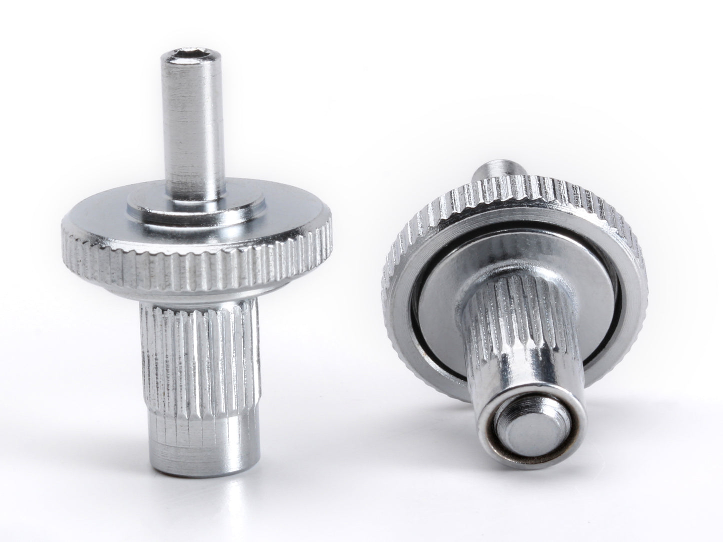 OEM Nashville to ABR1 conversion bridge post set, chrome-plated steel, with hex broach for ease of adjustment, bottom