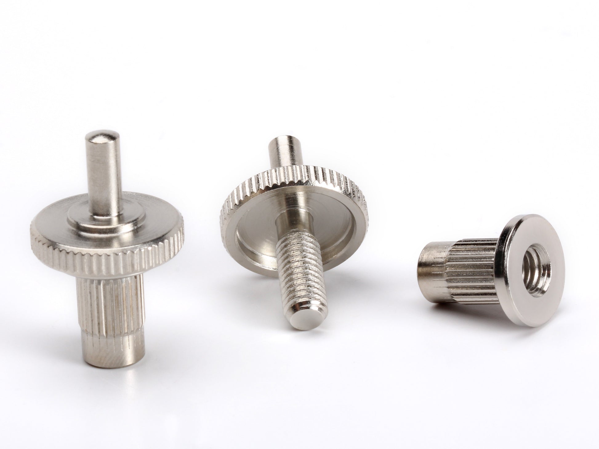 OEM Nashville to ABR1 conversion bridge post set, nickel-plated steel, exploded