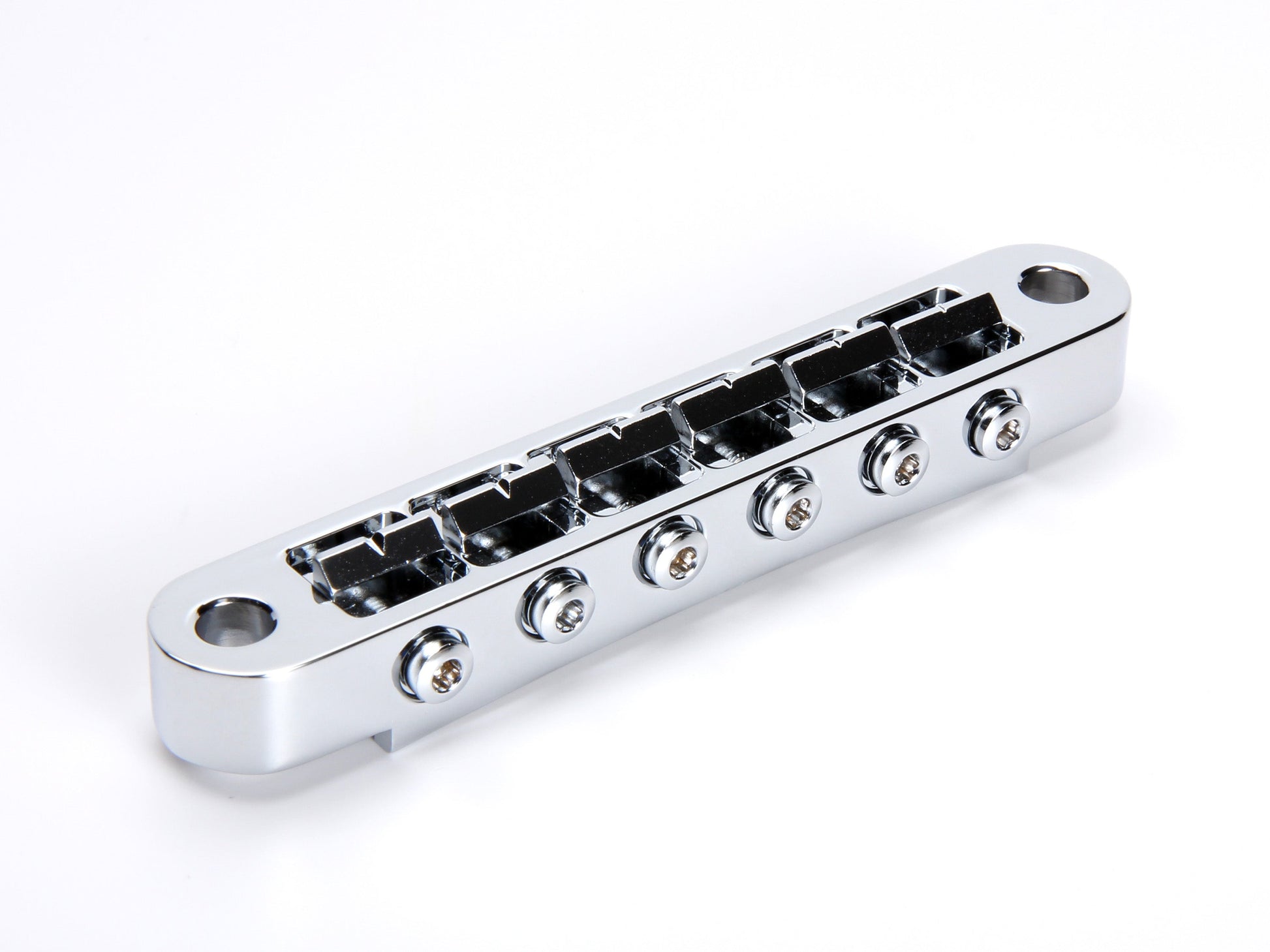 USA-made billet CNC Nashville bridge, bell brass, chrome, bridge front