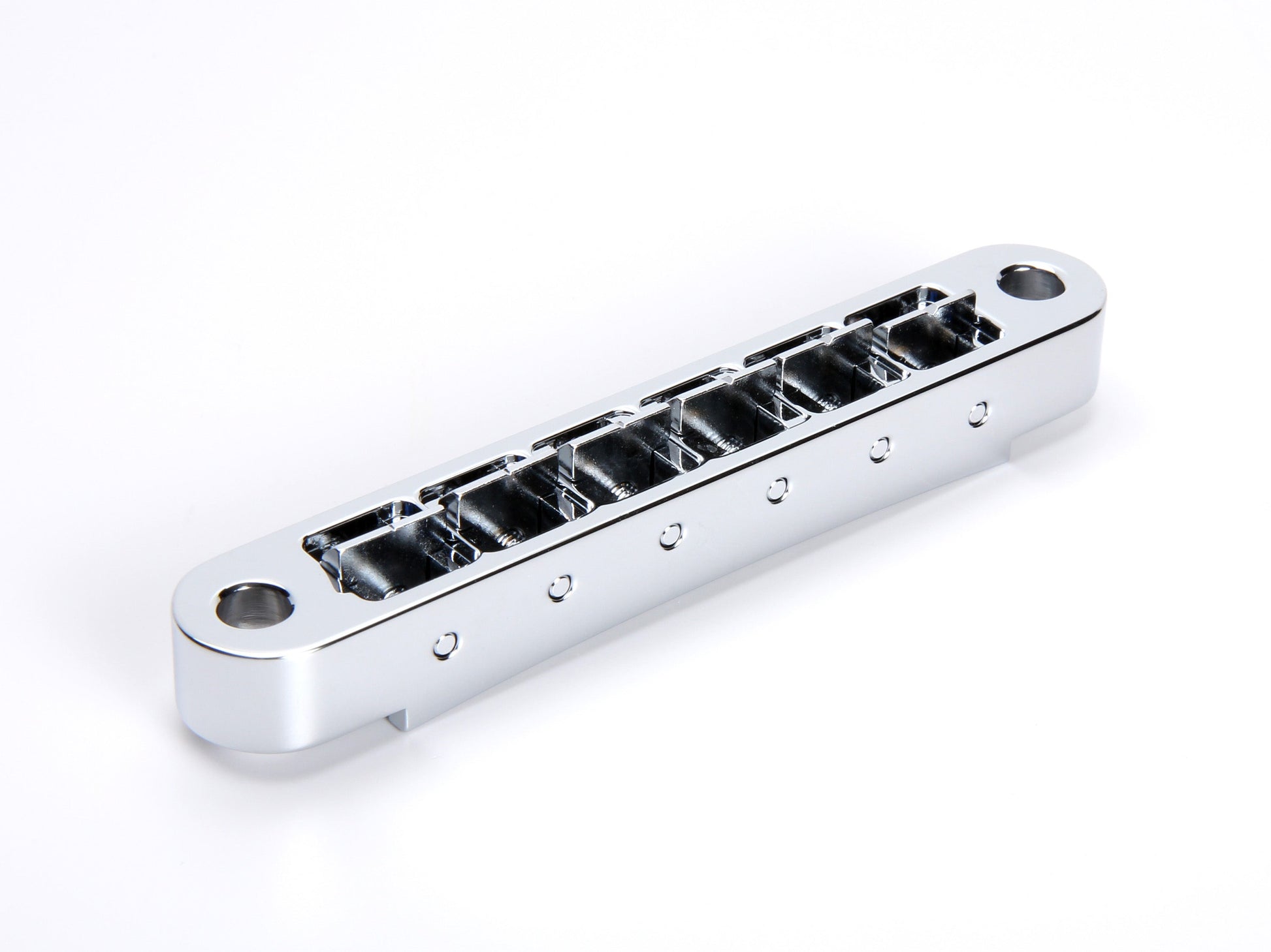 USA-made billet CNC Nashville bridge, bell brass, chrome, bridge rear