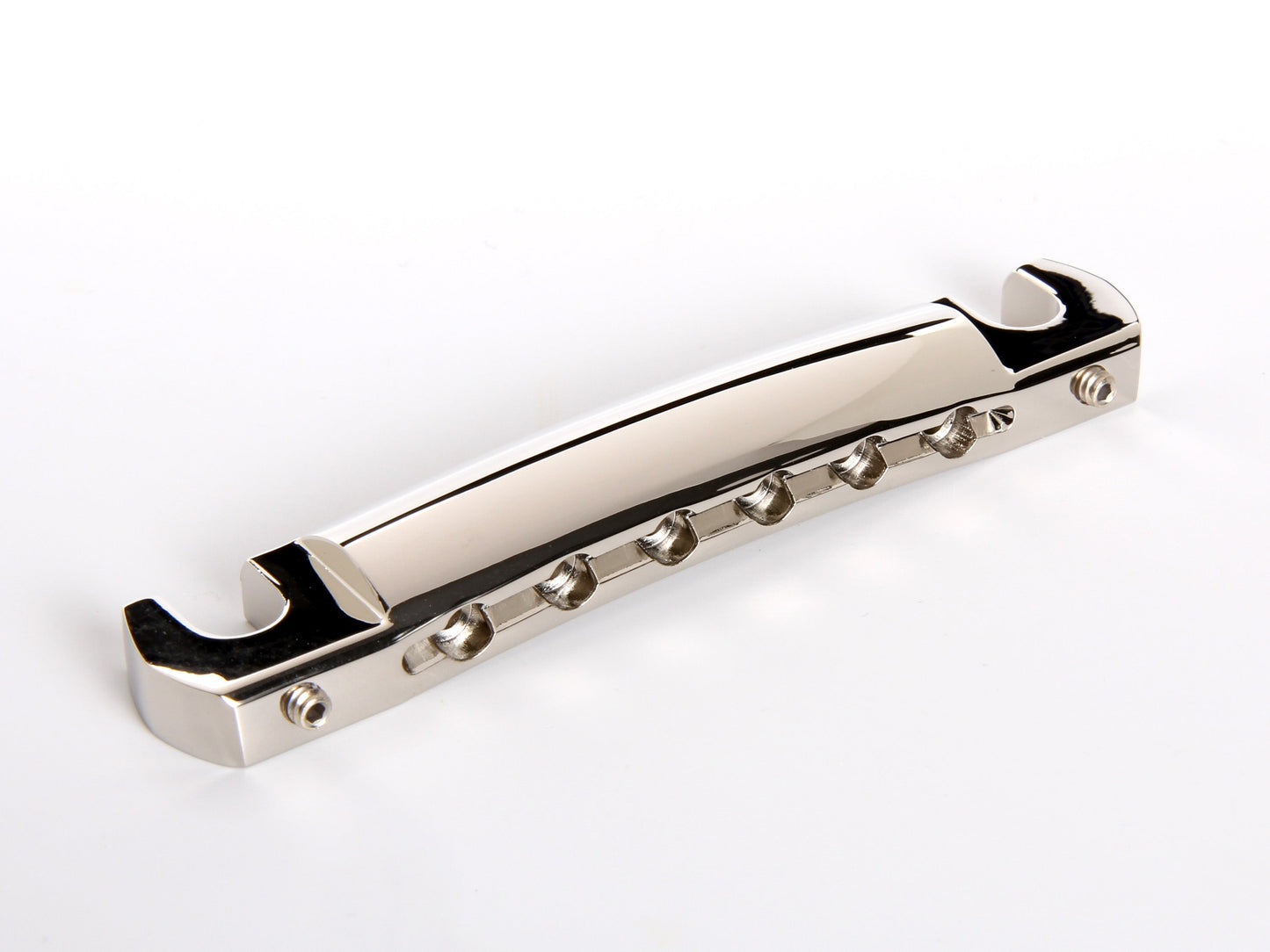 OEM wraparound tailpiece, nickel-plated aluminum, rear