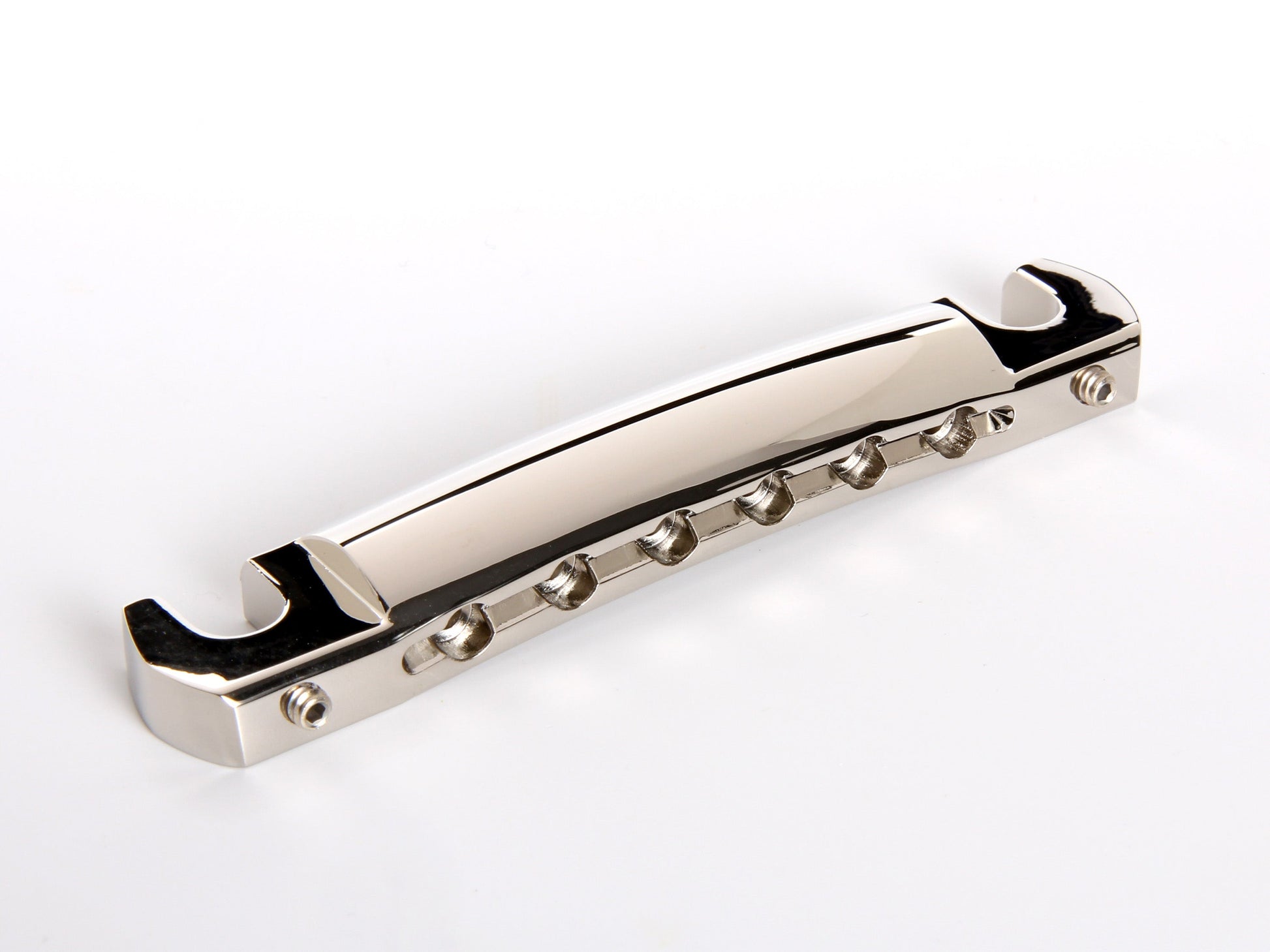 OEM wraparound tailpiece, nickel-plated aluminum, rear