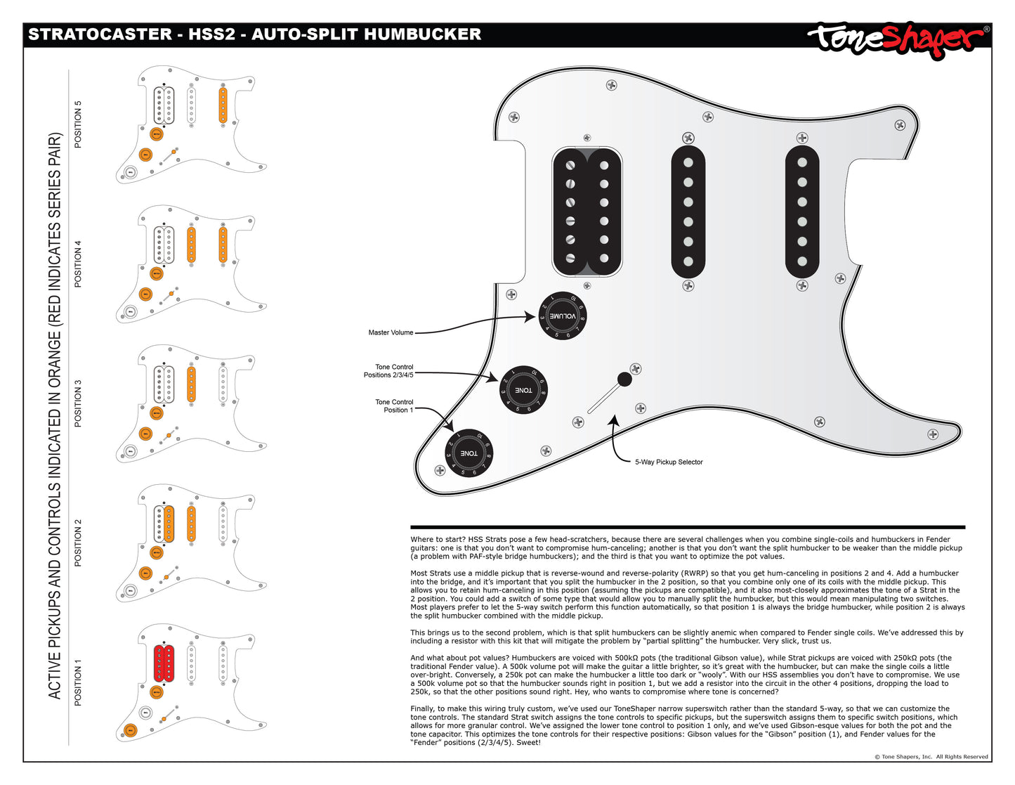 ToneShapers HSS2 Strat Wiring Diagram Page 1