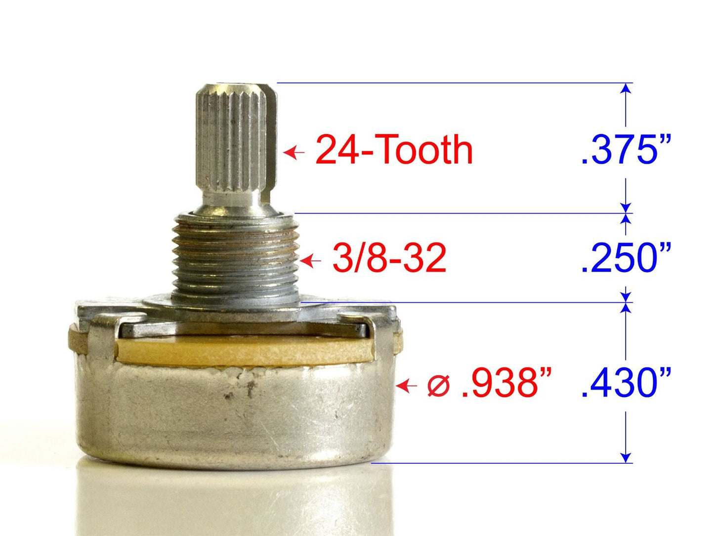 Dimensions - CTS Pot, Blender, Split Shaft