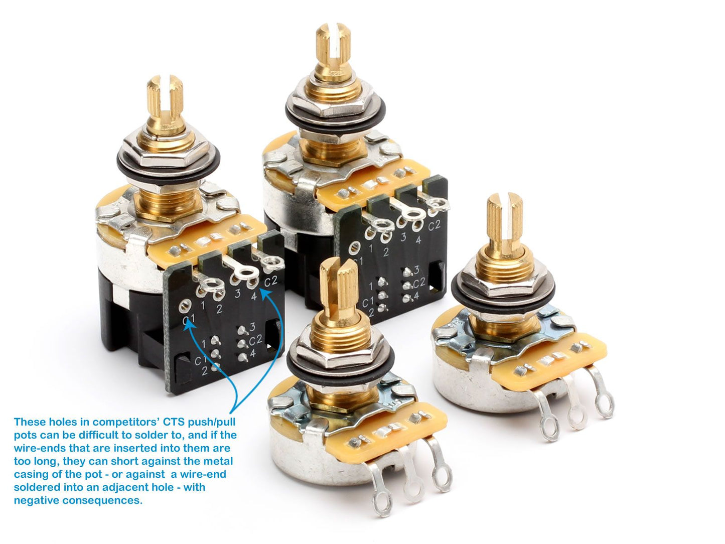 CTS Pot, Audio 500 K, Albero Solido (confezione Da 4 - Foto 3