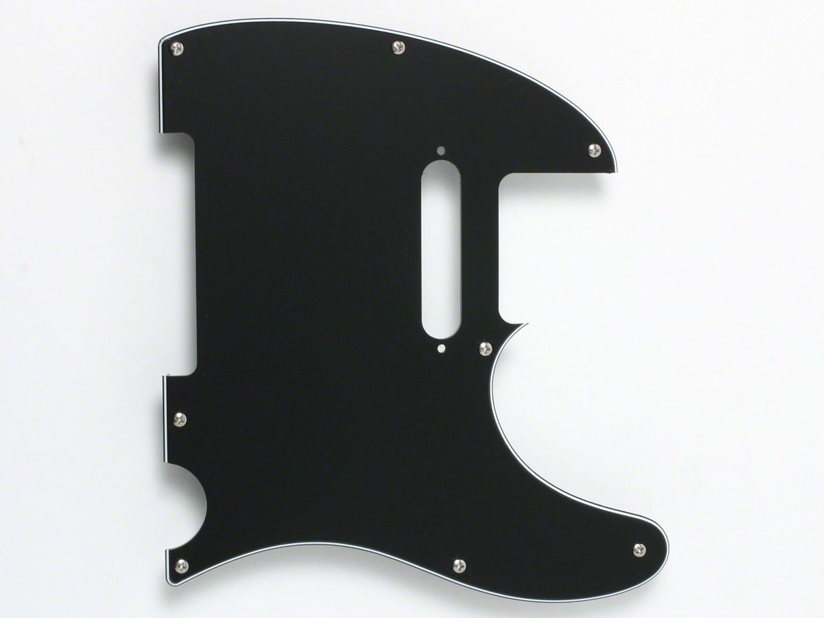 Tele Pickguard Fender Telecaster Pickguard, Modern 8-Hole, 3-Ply Black – ToneShapers