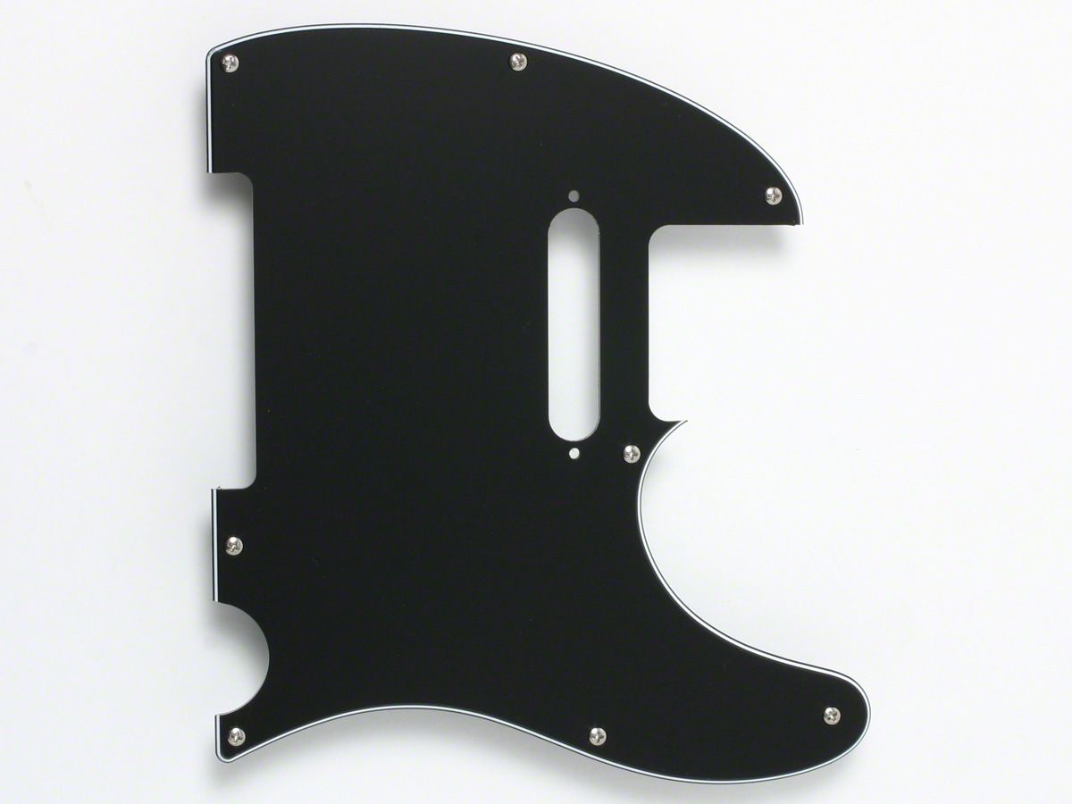 Fender Pickguard, Tele, Modern 8-Hole, 3-Ply Black