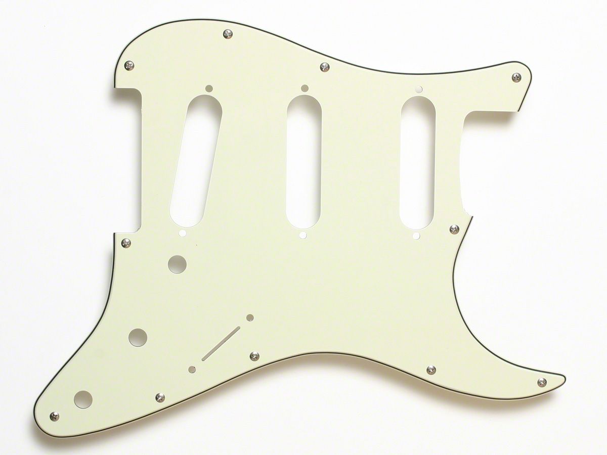 Fender Pickguard, Strat, Modern 11-Hole, Mint Green