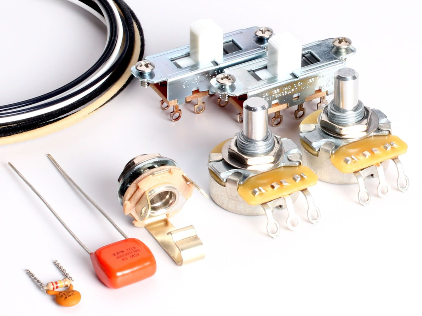ToneShaper Wiring Kit, Mustang, White Switches
